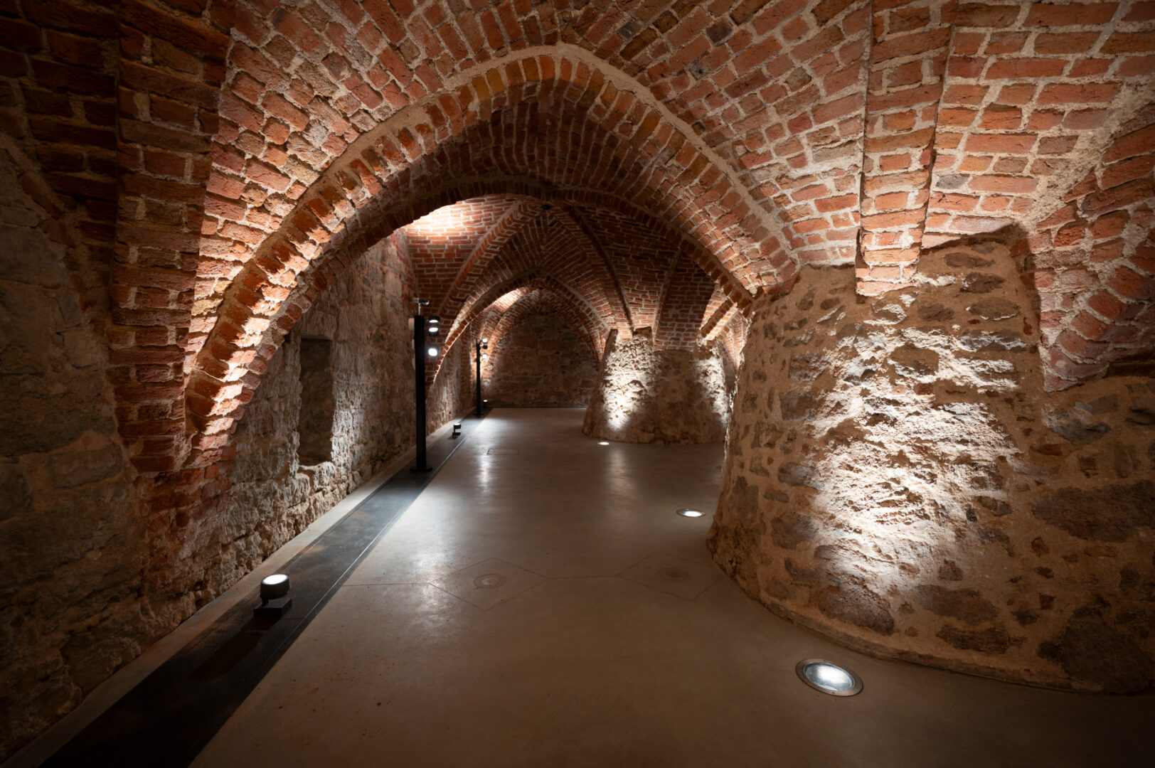 Sight of Riga Castle cellars.