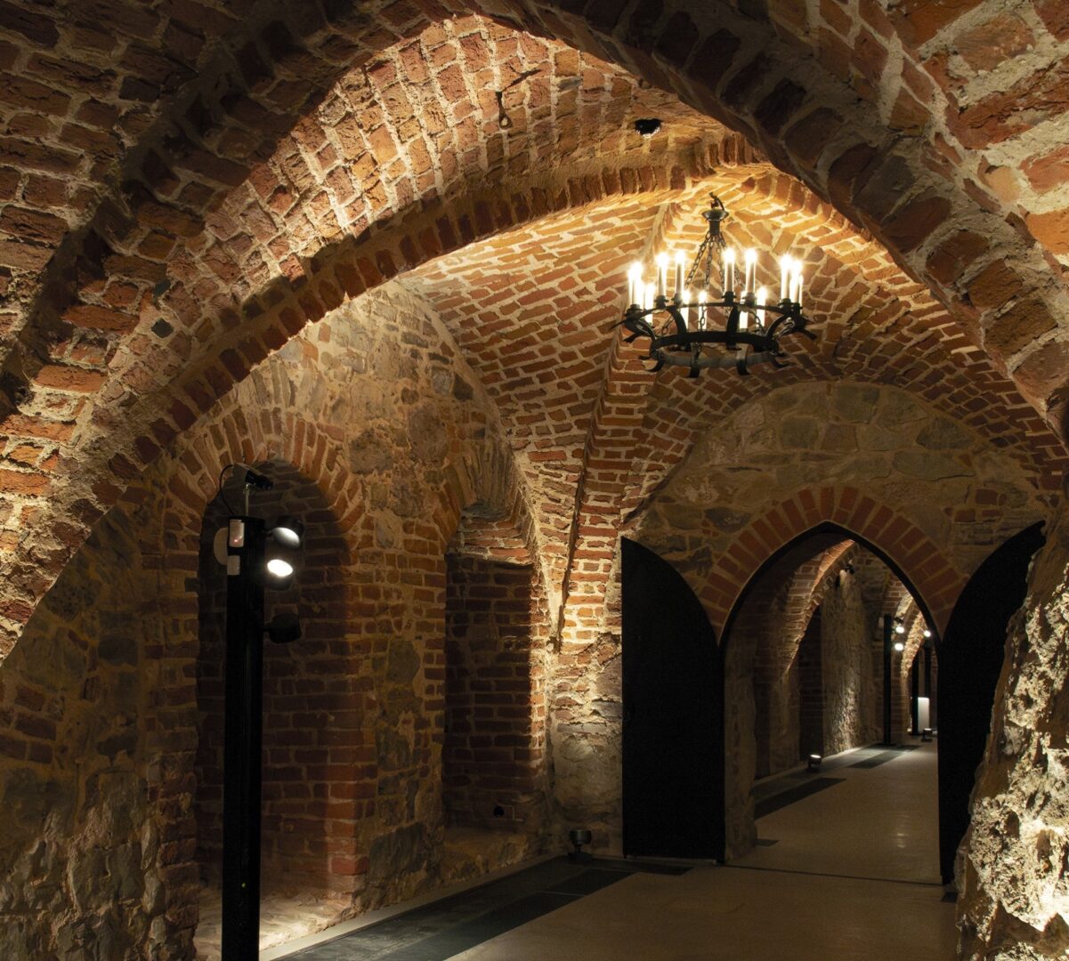 Sight of Riga Castle cellars.