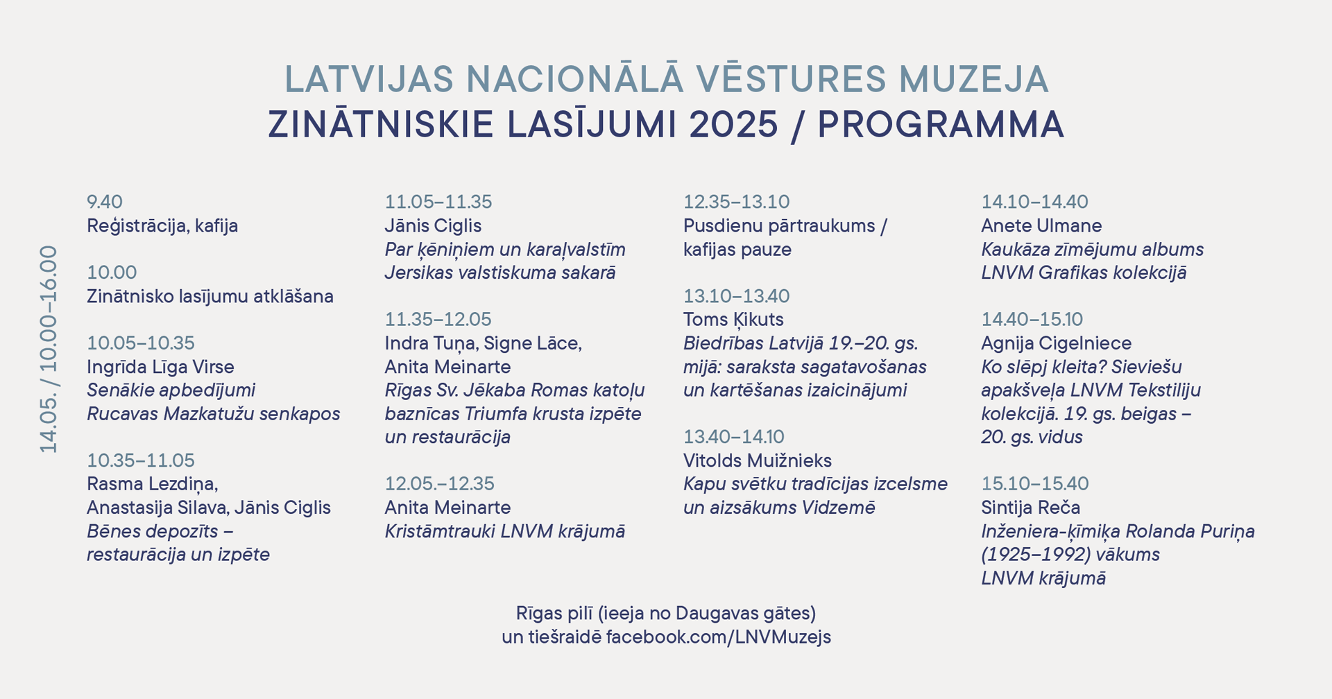 Zinātnisko lasījumu programma.