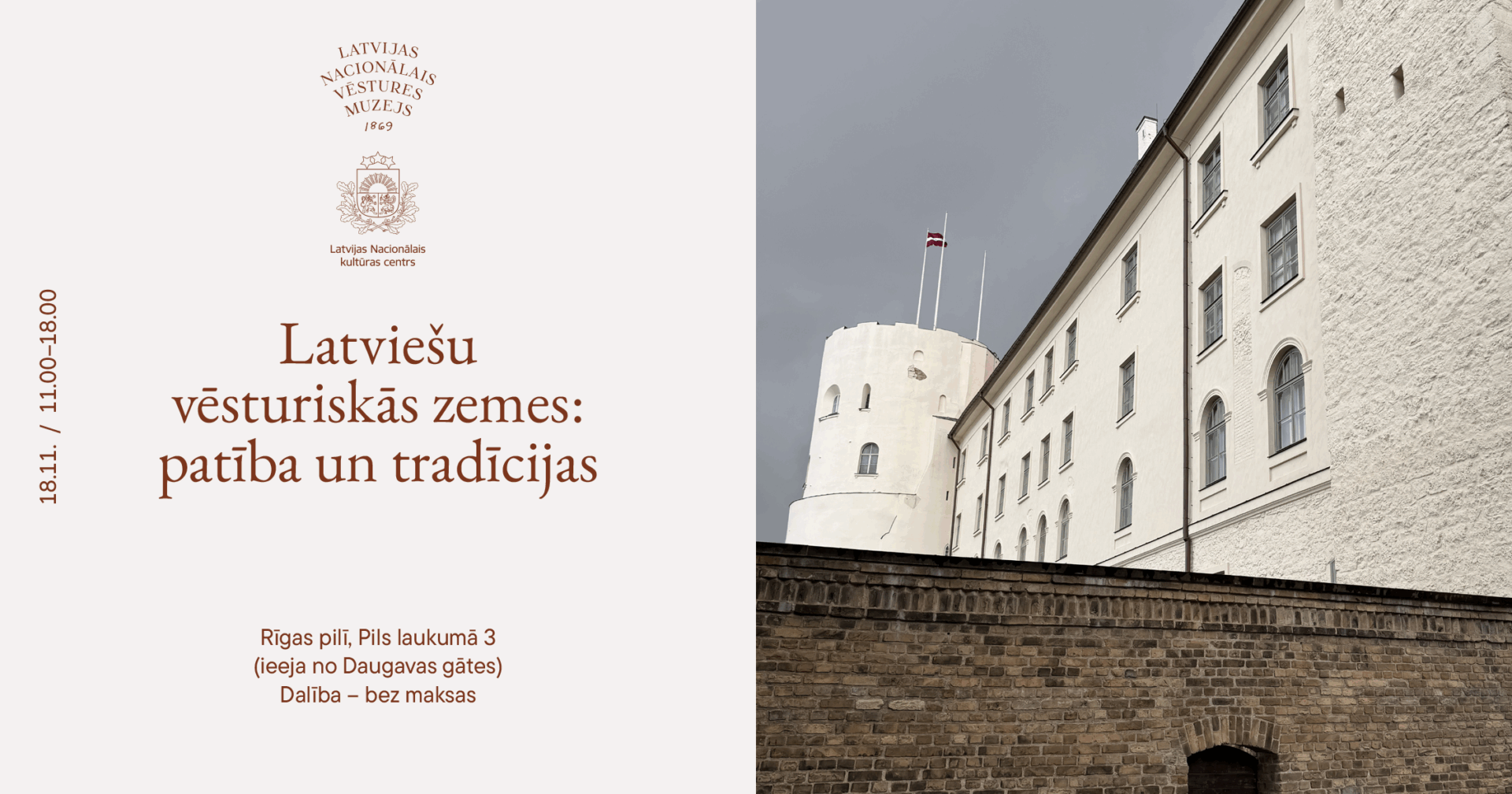 18. novembra pasākuma afiša.