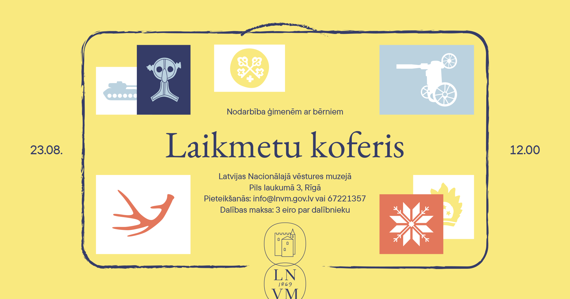23. augusta nodarbības afiša.