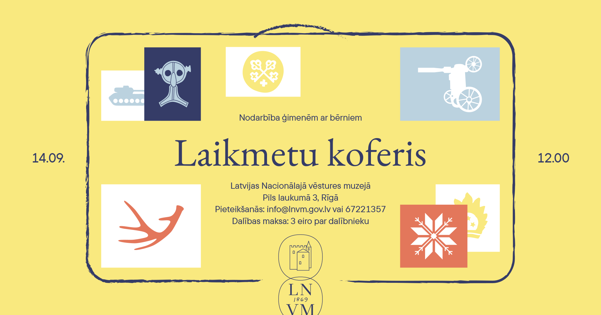 14. septembra pasākuma afiša.