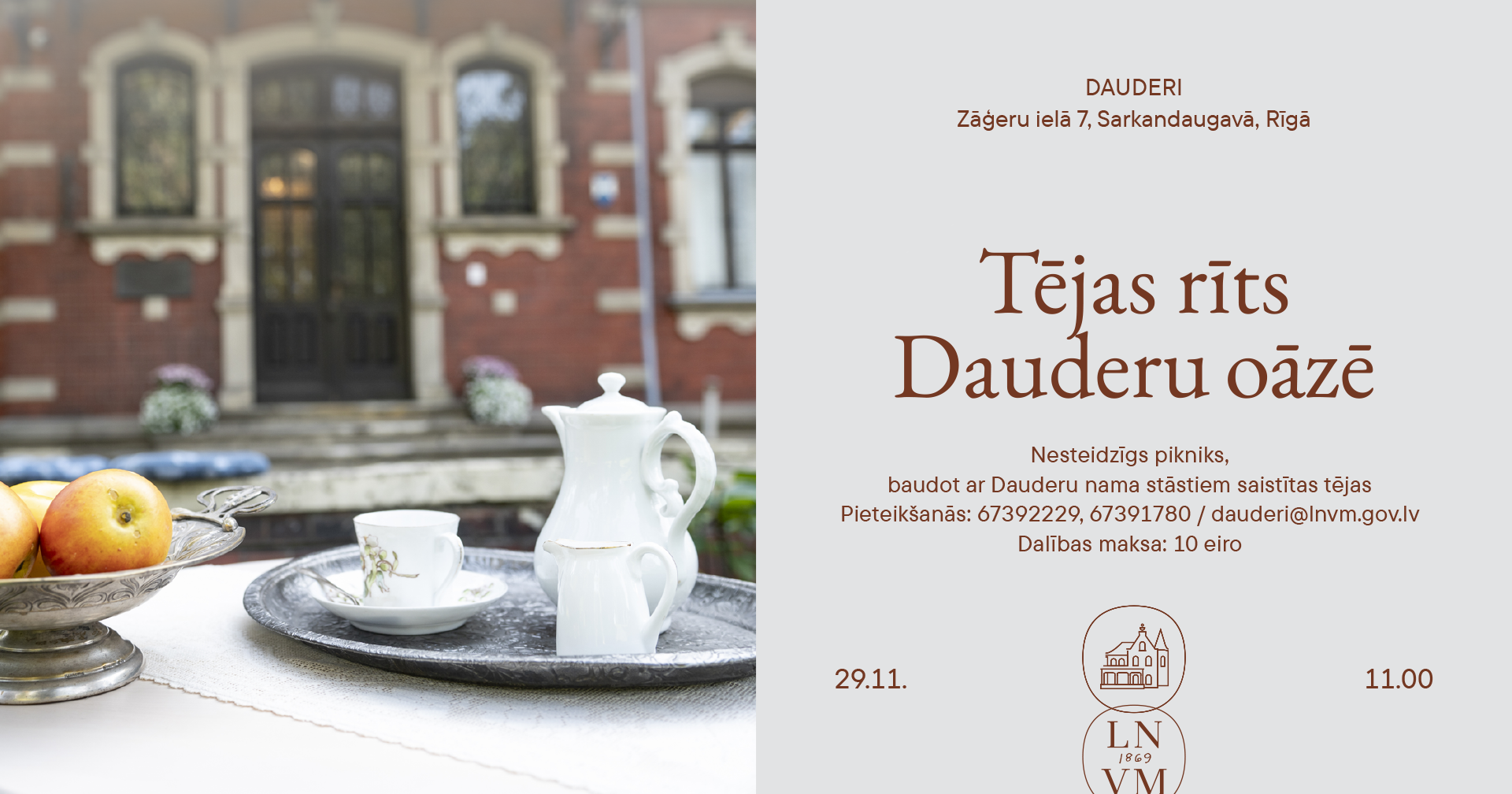 29. novembra pasākuma afiša.