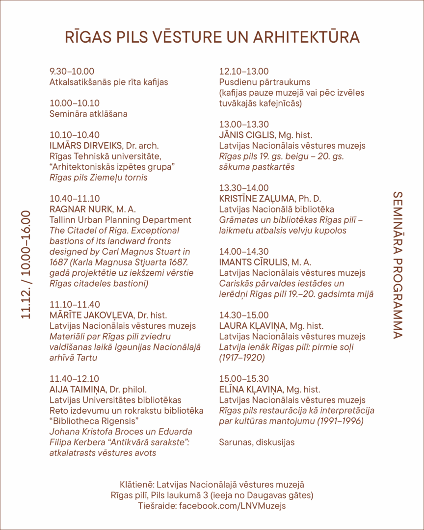 Semināra programma.