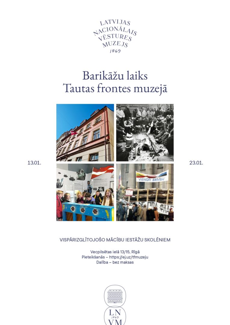 Barikāžu laika ekskursiju afiša.