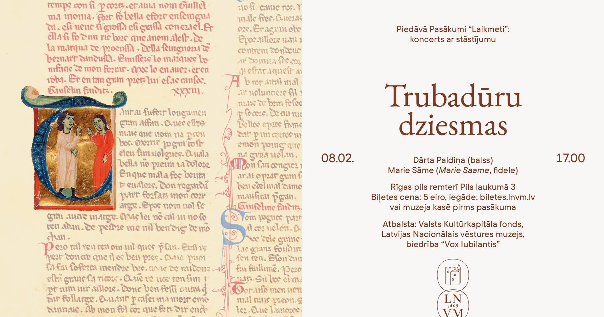 8. februāra koncerta afiša.
